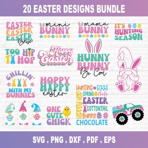 Lot de Pâques SVG, fichiers Svg de Pâques, printemps Svg, svg de Pâques pour les chemises, lot de Pâques, citations de Pâques, fichiers coupés, fichier Cricut