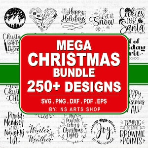 Kerst-SVG, kerst-SVG-bundel, Ultimate Christmas-svg, believe svg, kersttafereel svg, ronde ornament svg, bestand knippen