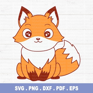 Fichier Svg bébé renard, fichier coupé, Svg bébé renard, bébé renard mignon, animaux de la forêt, impression bébé animaux de la forêt, conception Svg, Cricut, Silhouette, chemise