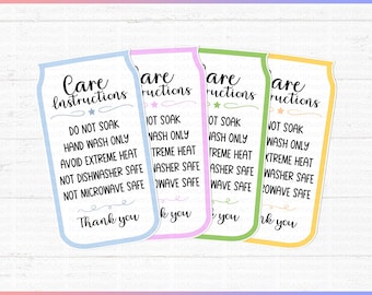 Glasdose Pflegeanleitung SVG: Druckbare Waschanleitung Karte PNG, Cricut, Cut Datei