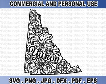 Yukon Canada Svg Files digital cut files SVG Canada Svg Svg files for cricut Yukon Outline SVG Territory SVG