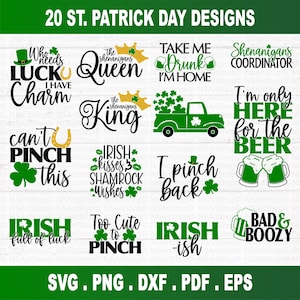 St Patrick&#39;s day SVG bundle, st patrick&#39;s day svg, Lucky SVG, Irish SVG, St Patrick&#39;s Day Quotes, Shamrock svg, Clover svg, Cut File
