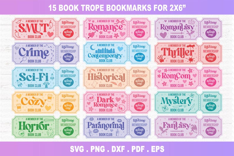 Bookmark SVG Bundle, bookmark png, Spicy bookmark svg, printable bookmark, bookmark template svg, books svg, retro book svg, reading svg image 3