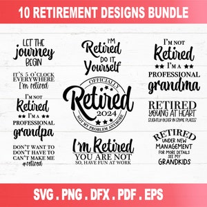 Officially Retired Svg, Retirement Svg, Cricut Svg, Engraving File Svg, Cut File Svg, Instant Download