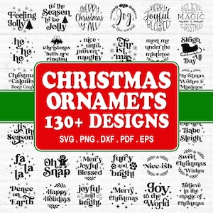 Pacote svg de Natal, pacote svg de enfeites de Natal, svg de Natal, arquivo de corte de Natal, svg de enfeites redondos, arquivo de corte