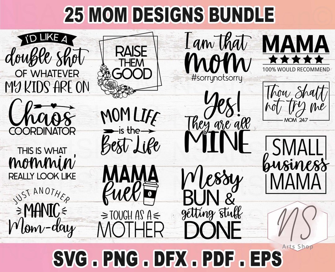 Mom Svg Bundle Mothers Day Svg Mama Svg Blessed Mama Svg - Etsy