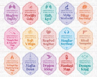 Book SVG Bundle, Spicy Bookish png, Fantasy Romance Trope Boyfriend Design, Cricut, Cut File