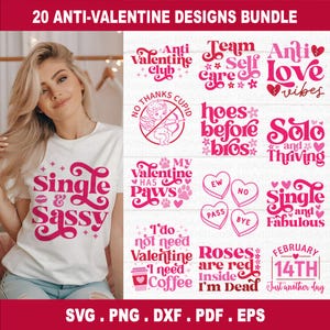 Anti Valentine SVG, Antivalentine svg, Single svg, dia da conscientização dos solteiros svg