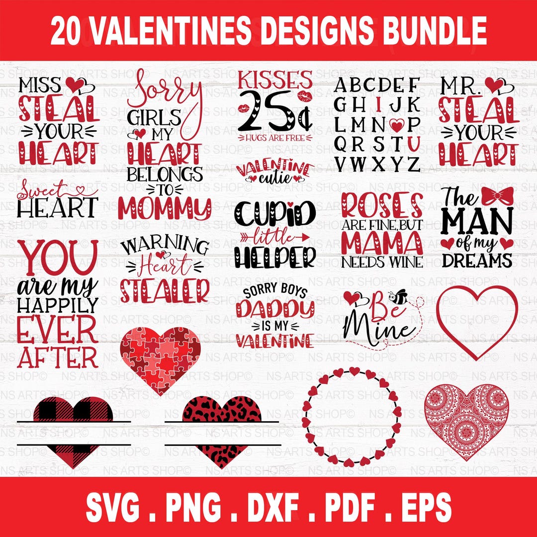 Valentine Svg Bundle, Valentines Day Svg Bundle, Love Svg, Valentine ...