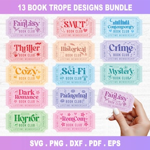 Pacchetto SVG di libri, PNG di libri piccanti, SVG di biglietti SMUT, SVG di libri retrò, SVG di lettura