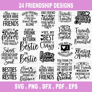 Friendship Svg Bundle, Friendship Svg, Bestie to the Resties,Bestie Bundle Svg, Svg files for cricut, silhouette file