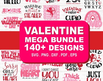Mega Valentine svg bundle, Valentines day svg bundle, Love Svg, Valentine Bundle, Valentine svg, Valentine Quote svg Bundle, clipart, cricut