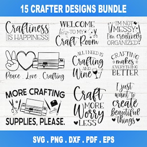 Crafting svg bundle, crafter svg, crafty svg, craft svg, crafter quotes svg, craft room svg, funny craft quote,Craft room svg, handmade svg