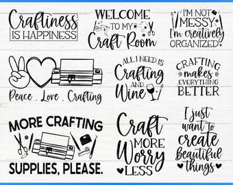 Crafting svg bundle, crafter svg, crafty svg, craft svg, crafter quotes svg, craft room svg, funny craft quote,Craft room svg, handmade svg