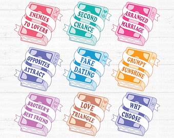 Book SVG Bundle: Bookish Lover, Spicy Romance Reader Designs, Cricut, Cut File, Silhouette