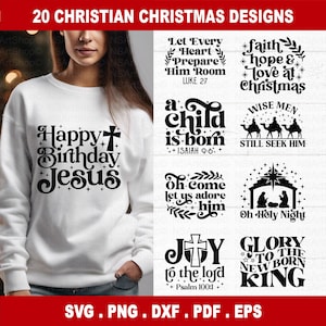 SVG de Navidad, paquete de SVG de Navidad cristiana, SVG de Navidad religiosa, SVG de Jesús, SVG de las escrituras bíblicas, SVG de escena navideña