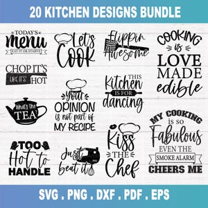 Svg de cocina, paquete de Svg de cocina, archivo de corte de cocina, Svg de cocina, Svg de agarradera, Svg de citas de cocina, archivos Svg de cocina, Svg de horneado, svg Cricut