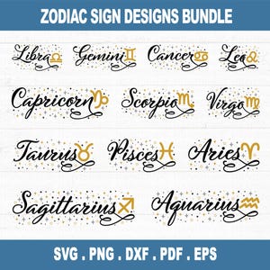 Sternzeichen SVG Bundle, Astrologie Zeichen svg, Sternzeichen Symbol svg, Konstellations Zeichen svg, Astrologie, Horoskop, Cut File Cricut, Silhouette
