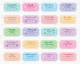 Book SVG Bundle: Spicy Bookish png, SMUT ticket svg, retro book svg, reading svg