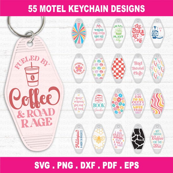 Motel Keychain SVG Bundle: Sassy Hotel Keychain Designs, Sarcastic, Snarky - Digital Download