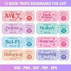 Bundle SVG de signet, signet png, signet svg épicé, signet imprimable, signet modèle svg, svg de livres, livre rétro svg, lecture svg