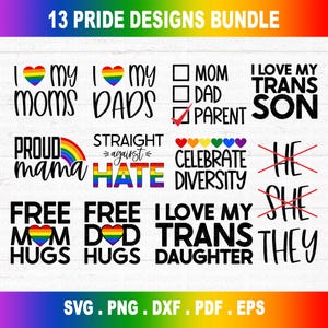 Pride SVG Bundle, LGBTQ SVG Bundle, Allay svg, Pride svg, Rainbow svg, lgbtq Pride svg, Festival svg, Cut Files, Cricut file, silhouette