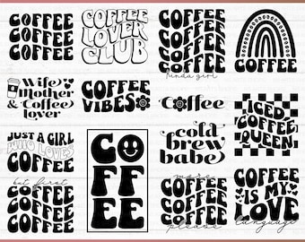 Coffee SVG Bundle: Funny Caffeine Queen Designs, Mug, Signs, Cut File Cricut, Silhouette