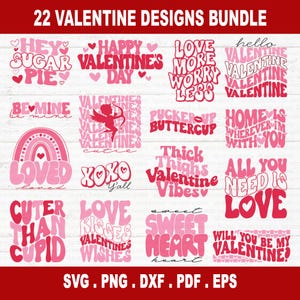 Valentine SVG Bundle: Cupid Designs, Love Quotes - Digital Download