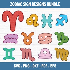 Sterrenbeeld SVG-bundel, astrologieteken svg, sterrenbeeld svg, sterrenbeeld teken svg, astrologie, horoscoop, gesneden bestand Cricut, silhouet