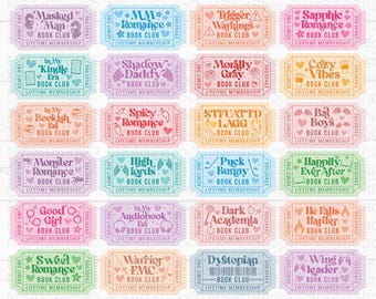 Pacote de arquivos SVG de livros, PNGs picantes para leitores, design de ingresso com tema de romance fantástico, Cricut, arquivo de corte