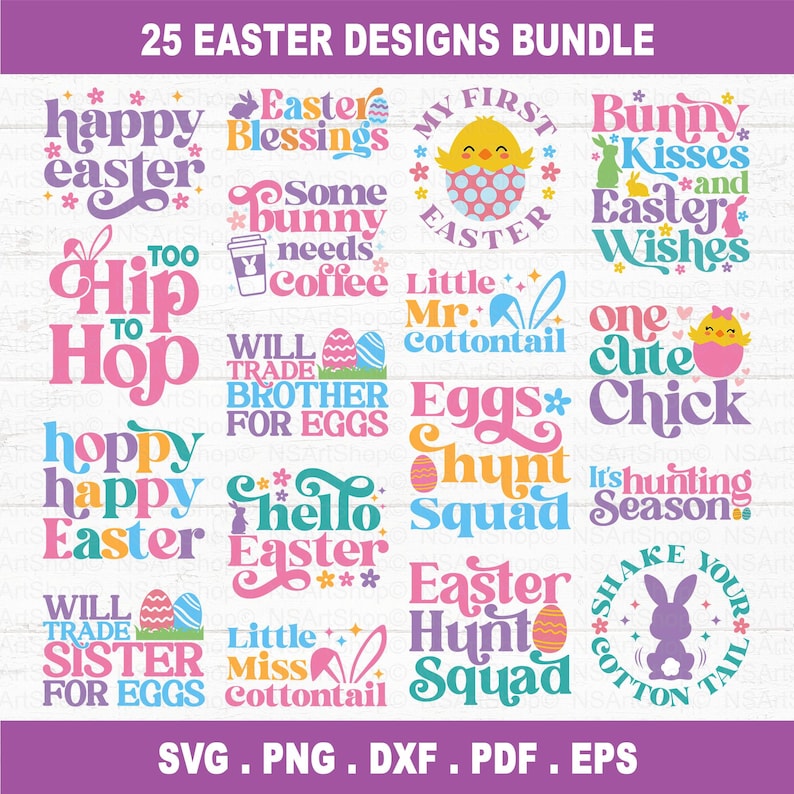Easter SVG Bundle, Bunny, Egg , Spring Svg, Cut Files, Cricut File - Etsy
