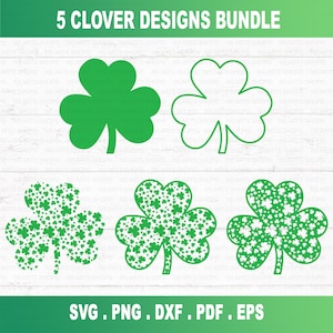 Svg del día de San Patricio, día de San Patricio, Svg de trébol, Svg de trébol, Svg de tres hojas, Svg de hoja de trébol, Archivos de corte Cricut, Archivos de silueta