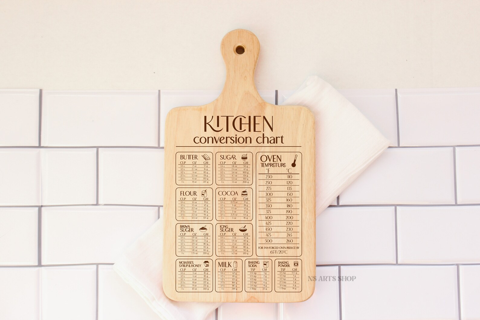 Kitchen Conversions Chart SVG Bundle, Baking Measurement Printable and ...