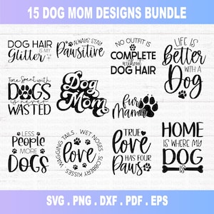 Hund SVG-bundle, Hundemama svg, Pfote svg, Hundeliebhaber svg, Pelzmama svg, Pawsitive svg, Welpen svg, Hunde Sprüche svg, fur mama svg