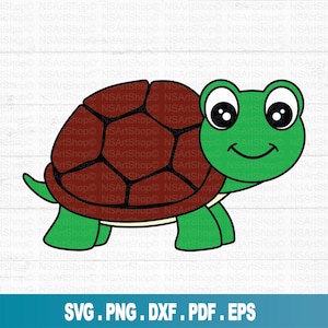 Tortuga bebé SVG, archivo de corte de tortuga linda, contorno de tortuga, svg de baby shower, SVG de animal bebé, silueta, Cricut, vinilo para planchar