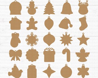 Pacchetto SVG di etichette regalo di Natale, Babbo Natale, etichetta, festività, file di taglio, Cricut
