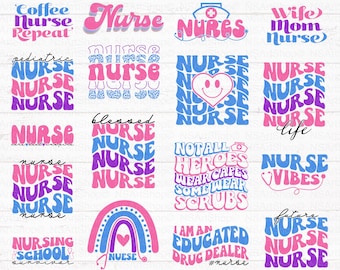 Nurse SVG Bundle: Stethoscope, RN Designs, Nursing School, Cricut, Cut Files