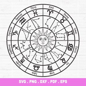 Zodiac Signs SVG Bundle, Astrology Signs svg, Zodiac Symbols svg, Zodiac Wheel svg, Astrology, Horoscope, Cut File Cricut