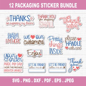 Adesivos de agradecimento digitais png, Obrigado Svg, Etiqueta svg, Pequenas empresas svg, etiqueta de embalagem para pequenas empresas png, etiquetas png