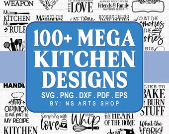 Kitchen SVG Mega Bundle: Cooking Baking Designs, Kitchen Quotes Designs