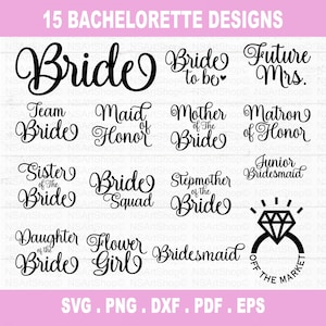 Braut svg, Junggesellinnenfigur svg, Braut svg, Brautjungfer svg, Hochzeit svg, Brautparty svg, Trauzeugin svg, Braut machte Geschenk svg