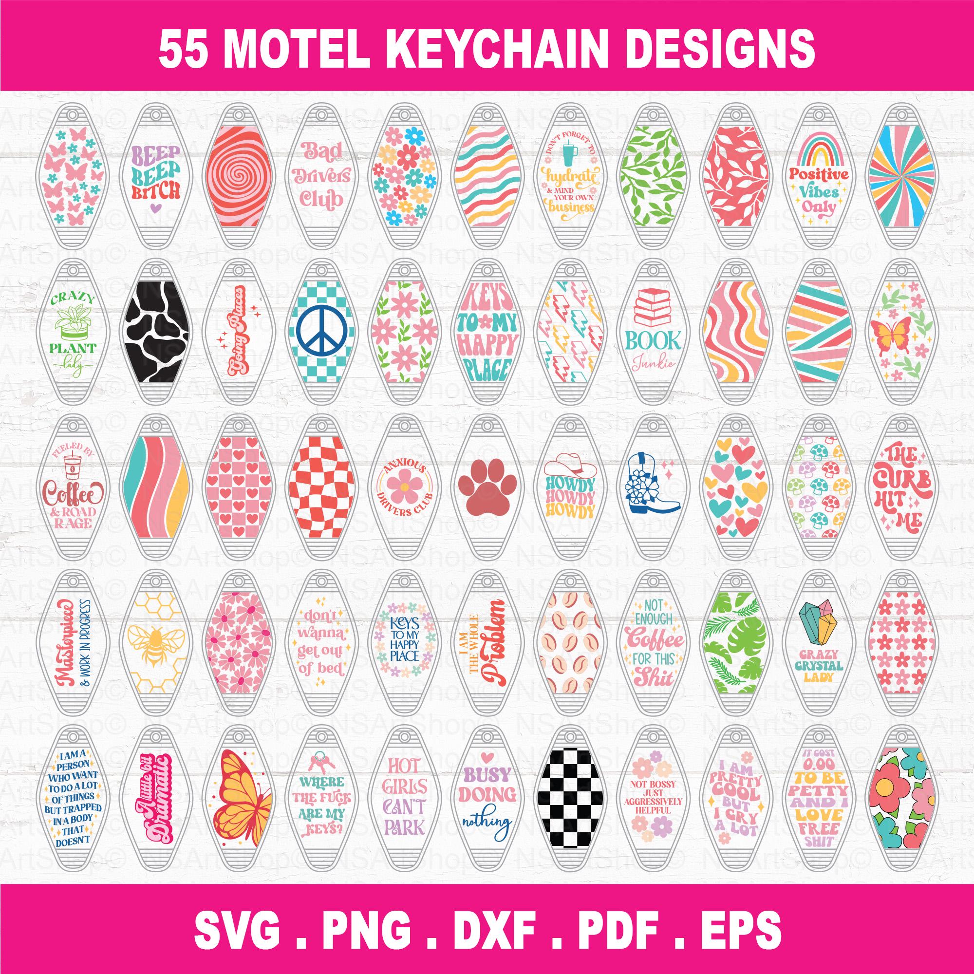 Motel Keychain SVG Bundle: Sassy Hotel Keychain Designs, Sarcastic ...