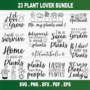 Plant SVG Bundle, Plant Lover SVG Bundle, Funny Plant SVG Quotes, Gardener svg Bundle-Plant Mom svg Cut File, Cricut file, silhouette file