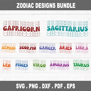 Bundle SVG signe du zodiaque, signe astrologique svg, svg symbole du zodiaque, zodiaque svg, svg astrologie, signe astrologique svg, fichier coupe Cricut