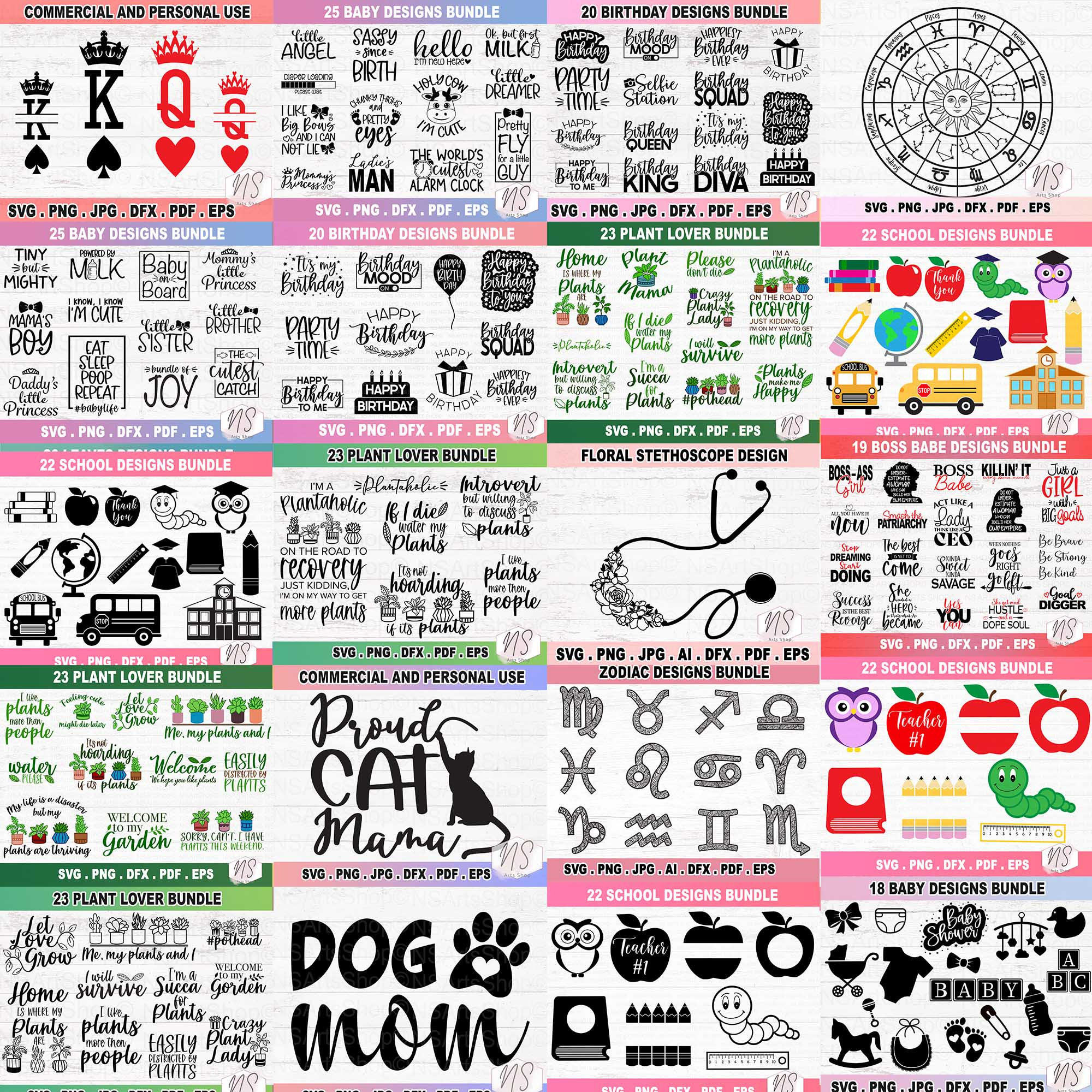 Mega SVG Bundle, T Shirt Designs SVG, SVG Files for Cricut, Silhouette ...