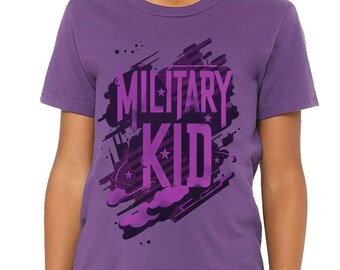 Military Kid Purple Up militair kindershirt