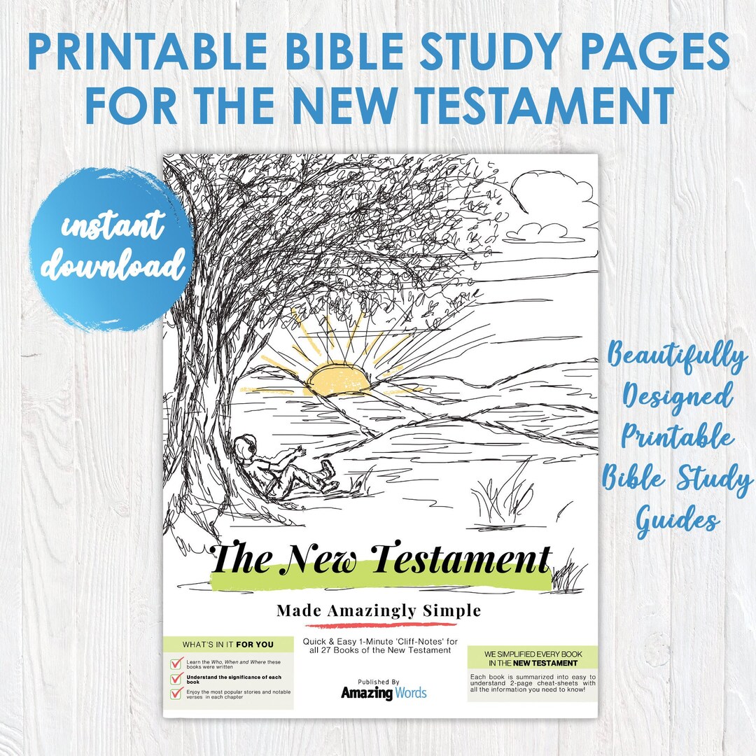 New Testament Stories, Printable Study Guides, Bible Reading Plan ...