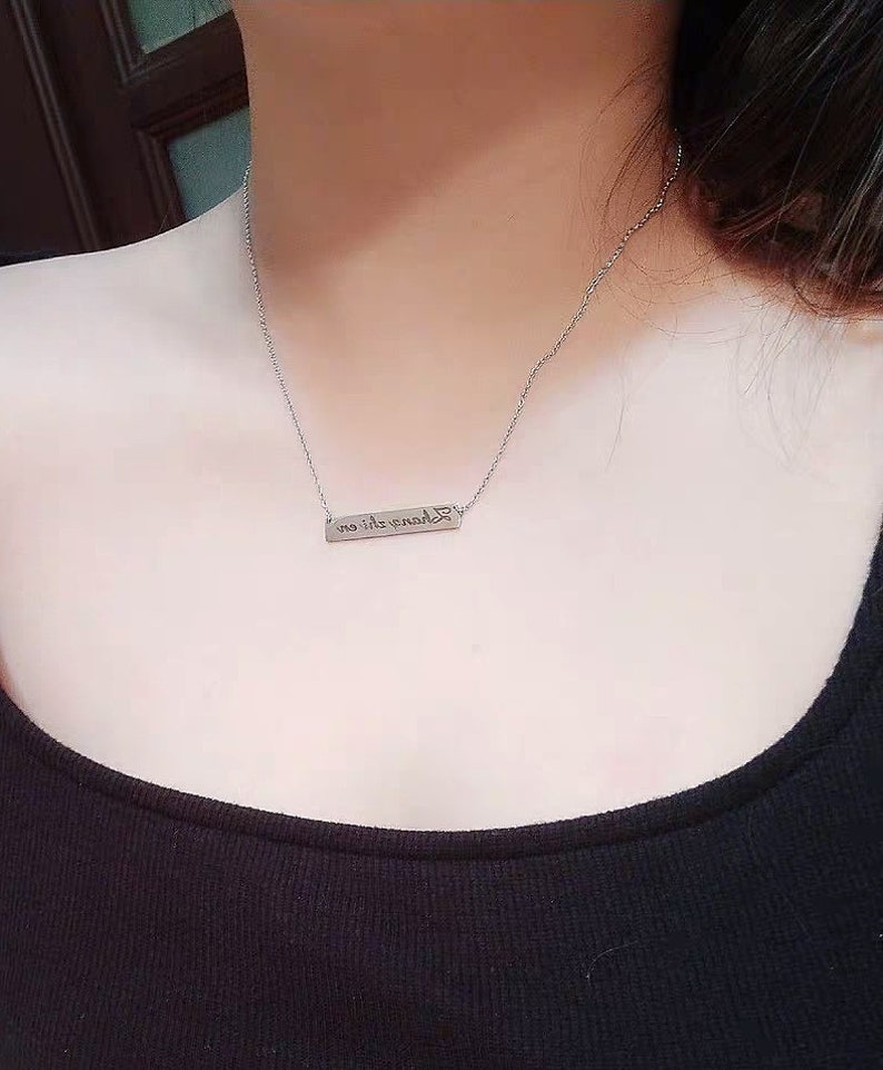 Custom Gold Bar Necklace,Silver Bar Necklace,Bar Necklace for Women,Name Necklace for Mom,Mother/'s Day Gift