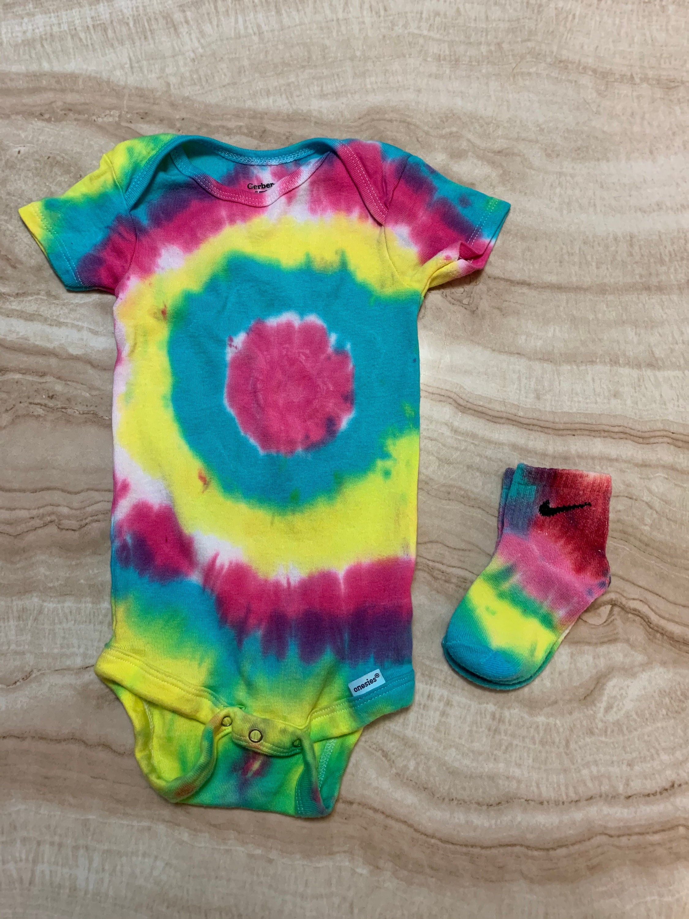 Tie Dye Onesie Set 12 Month Etsy