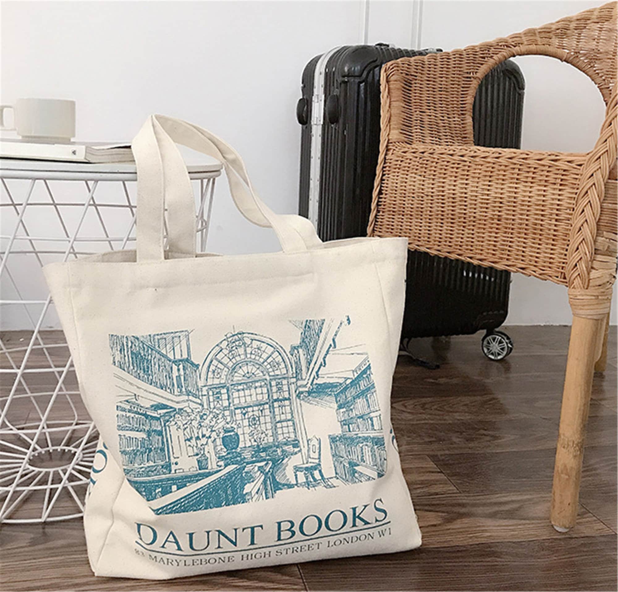 Eco Aesthetic Tote Bag Books Bag Women's Canvas Bag Etsy
